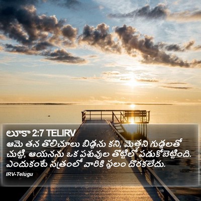 లూకా 2:7 TELIRV Bible Verse Image
