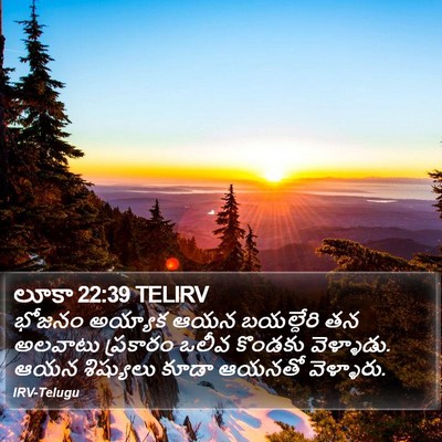లూకా 22:39 TELIRV Bible Verse Image