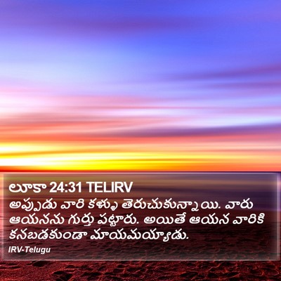 లూకా 24:31 TELIRV Bible Verse Image