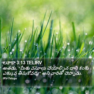 లూకా 3:13 TELIRV Bible Verse Image
