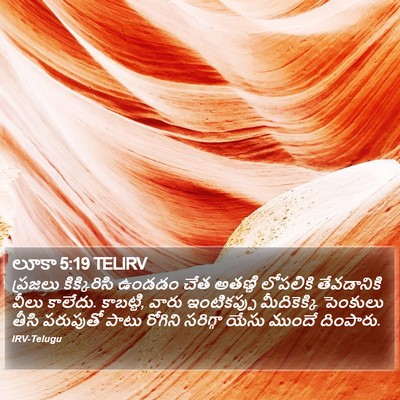 లూకా 5:19 TELIRV Bible Verse Image