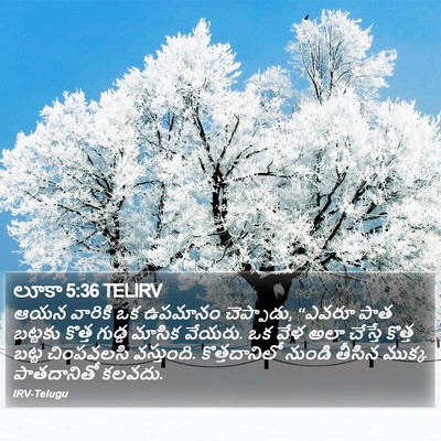 లూకా 5:36 TELIRV Bible Verse Image