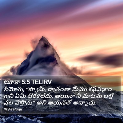 లూకా 5:5 TELIRV Bible Verse Image