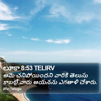 లూకా 8:53 TELIRV Bible Verse Image