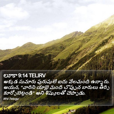 లూకా 9:14 TELIRV Bible Verse Image