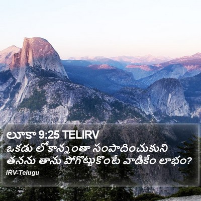 లూకా 9:25 TELIRV Bible Verse Image