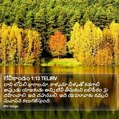 లేవీకాండం 1:13 TELIRV Bible Verse Image