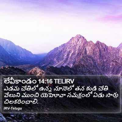 లేవీకాండం 14:16 TELIRV Bible Verse Image
