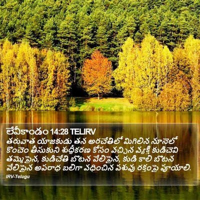లేవీకాండం 14:28 TELIRV Bible Verse Image