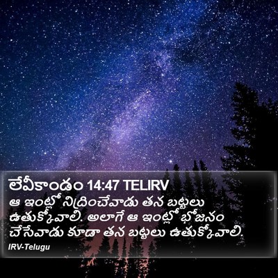 లేవీకాండం 14:47 TELIRV Bible Verse Image