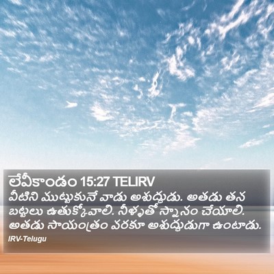 లేవీకాండం 15:27 TELIRV Bible Verse Image