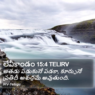 లేవీకాండం 15:4 TELIRV Bible Verse Image