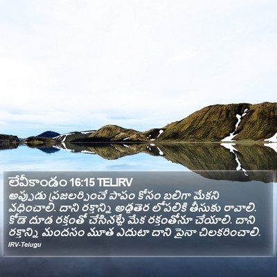 లేవీకాండం 16:15 TELIRV Bible Verse Image