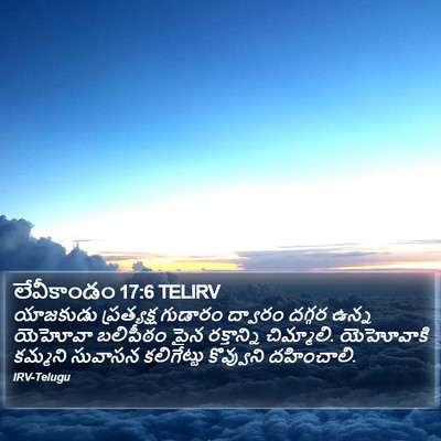 లేవీకాండం 17:6 TELIRV Bible Verse Image