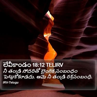 లేవీకాండం 18:12 TELIRV Bible Verse Image