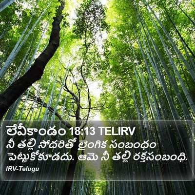 లేవీకాండం 18:13 TELIRV Bible Verse Image