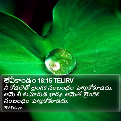 లేవీకాండం 18:15 TELIRV Bible Verse Image