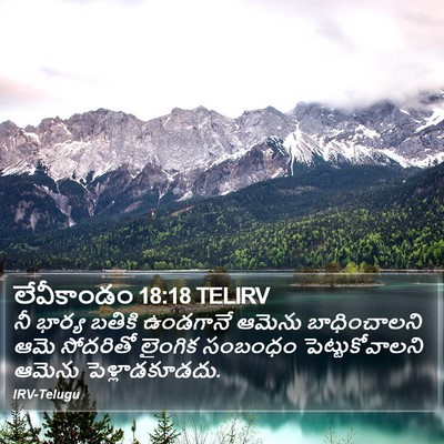 లేవీకాండం 18:18 TELIRV Bible Verse Image