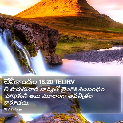 లేవీకాండం 18:20 TELIRV Bible Verse Image