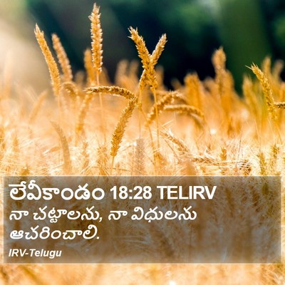 లేవీకాండం 18:28 TELIRV Bible Verse Image