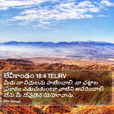 లేవీకాండం 18:4 TELIRV Bible Verse Image