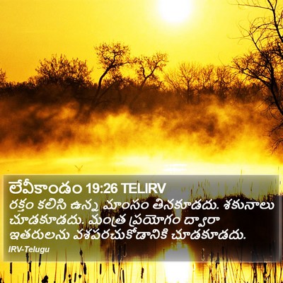 లేవీకాండం 19:26 TELIRV Bible Verse Image