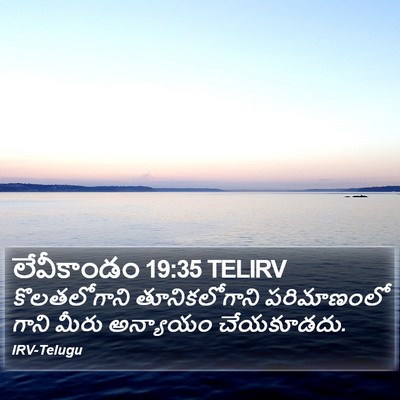 లేవీకాండం 19:35 TELIRV Bible Verse Image