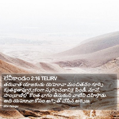 లేవీకాండం 2:16 TELIRV Bible Verse Image