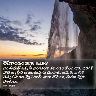 లేవీకాండం 20:16 TELIRV Bible Verse Image