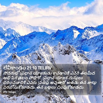 లేవీకాండం 21:10 TELIRV Bible Verse Image