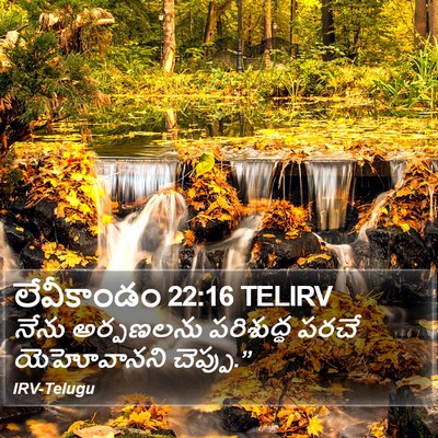 లేవీకాండం 22:16 TELIRV Bible Verse Image