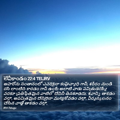 లేవీకాండం 22:4 TELIRV Bible Verse Image