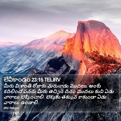 లేవీకాండం 23:15 TELIRV Bible Verse Image