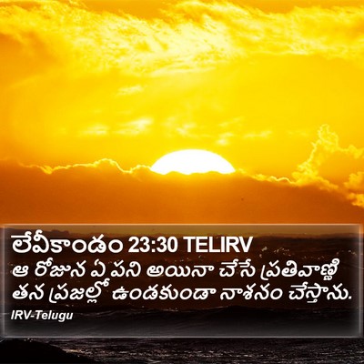 లేవీకాండం 23:30 TELIRV Bible Verse Image