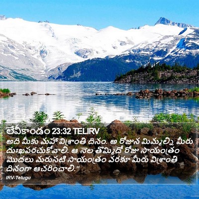 లేవీకాండం 23:32 TELIRV Bible Verse Image