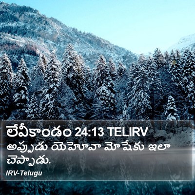 లేవీకాండం 24:13 TELIRV Bible Verse Image