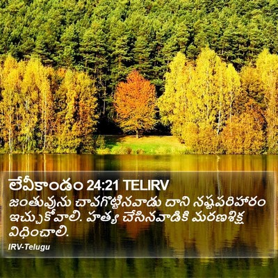 లేవీకాండం 24:21 TELIRV Bible Verse Image