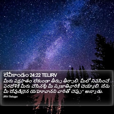 లేవీకాండం 24:22 TELIRV Bible Verse Image
