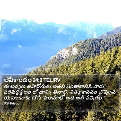 లేవీకాండం 24:9 TELIRV Bible Verse Image