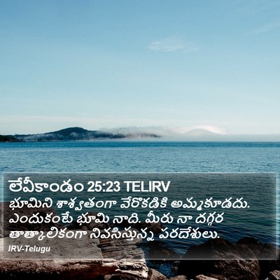 లేవీకాండం 25:23 TELIRV Bible Verse Image