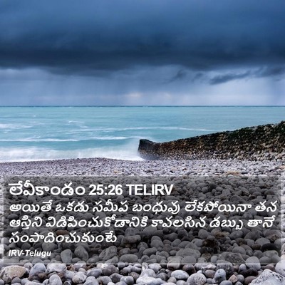 లేవీకాండం 25:26 TELIRV Bible Verse Image
