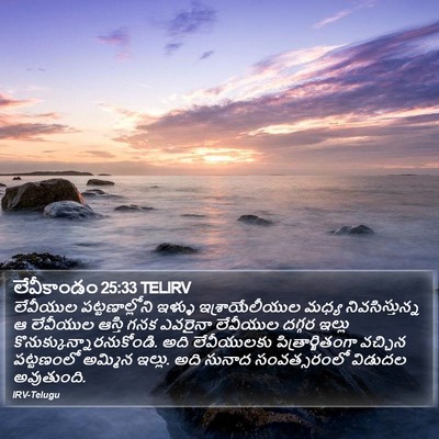 లేవీకాండం 25:33 TELIRV Bible Verse Image