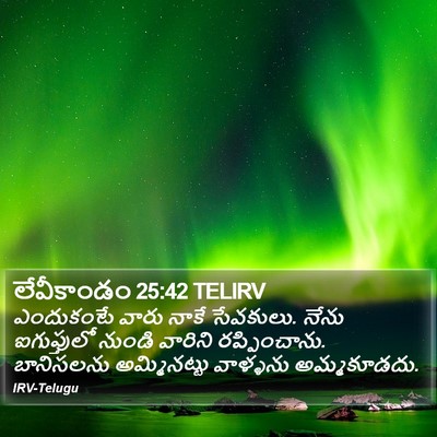 లేవీకాండం 25:42 TELIRV Bible Verse Image
