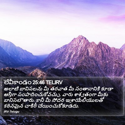 లేవీకాండం 25:46 TELIRV Bible Verse Image