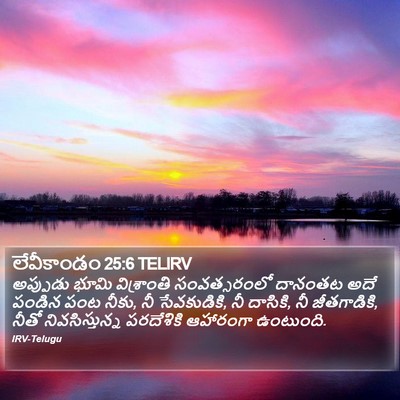లేవీకాండం 25:6 TELIRV Bible Verse Image
