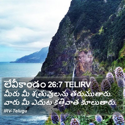 లేవీకాండం 26:7 TELIRV Bible Verse Image