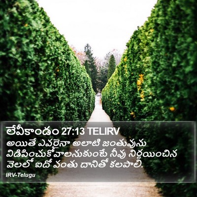 లేవీకాండం 27:13 TELIRV Bible Verse Image