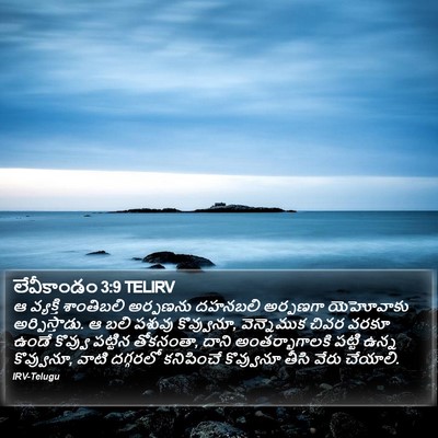లేవీకాండం 3:9 TELIRV Bible Verse Image
