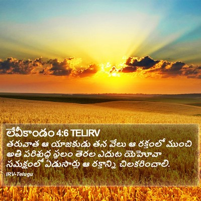 లేవీకాండం 4:6 TELIRV Bible Verse Image
