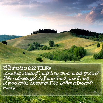 లేవీకాండం 6:22 TELIRV Bible Verse Image